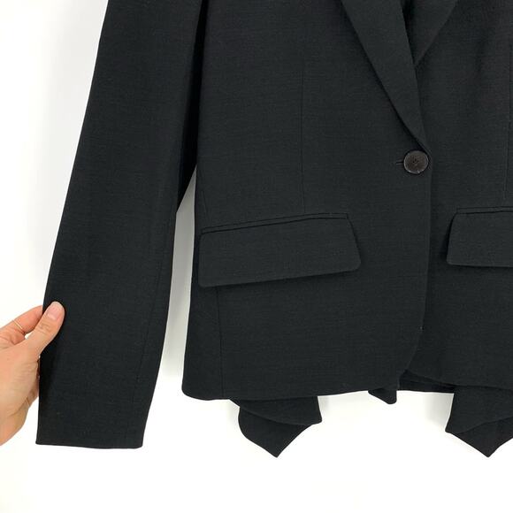 STELLA MCCARTNEY Puplum Wool Blazer Black 42 - Picture 3 of 11
